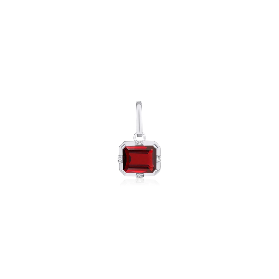 Detachable Colored Stone Drop Pendant