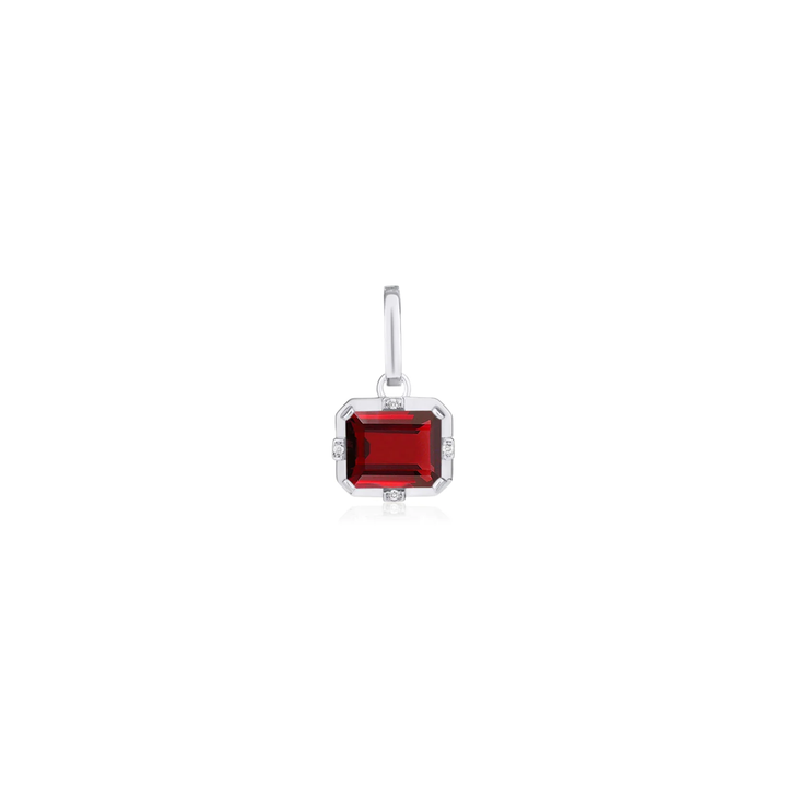 Detachable Colored Stone Drop Pendant