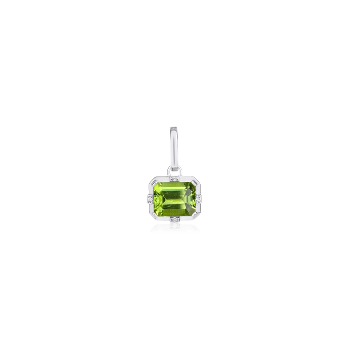 Detachable Colored Stone Drop Pendant