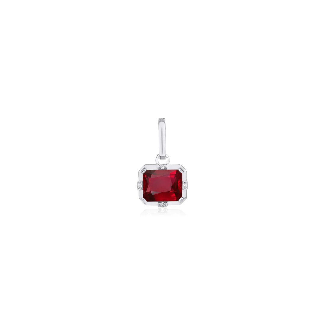 Detachable Colored Stone Drop Pendant