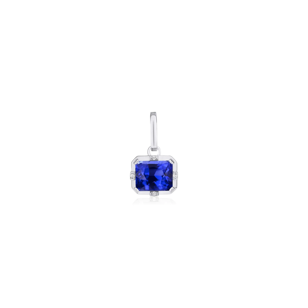 Detachable Colored Stone Drop Pendant