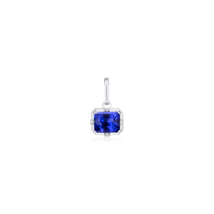Detachable Colored Stone Drop Pendant