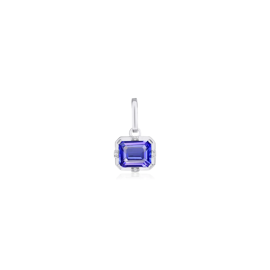 Detachable Colored Stone Drop Pendant