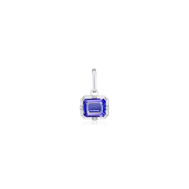 Detachable Colored Stone Drop Pendant