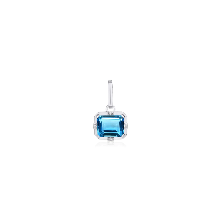 Detachable Colored Stone Drop Pendant