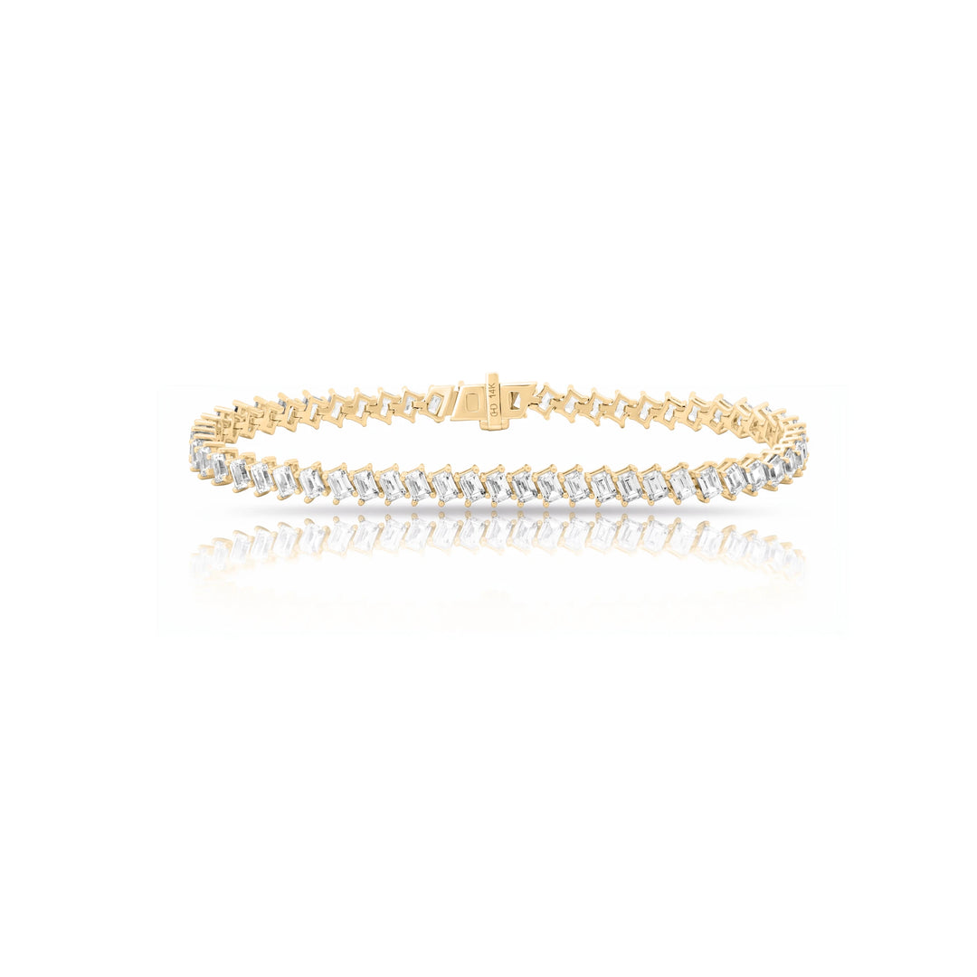Angled Baguette Diamond Bracelet