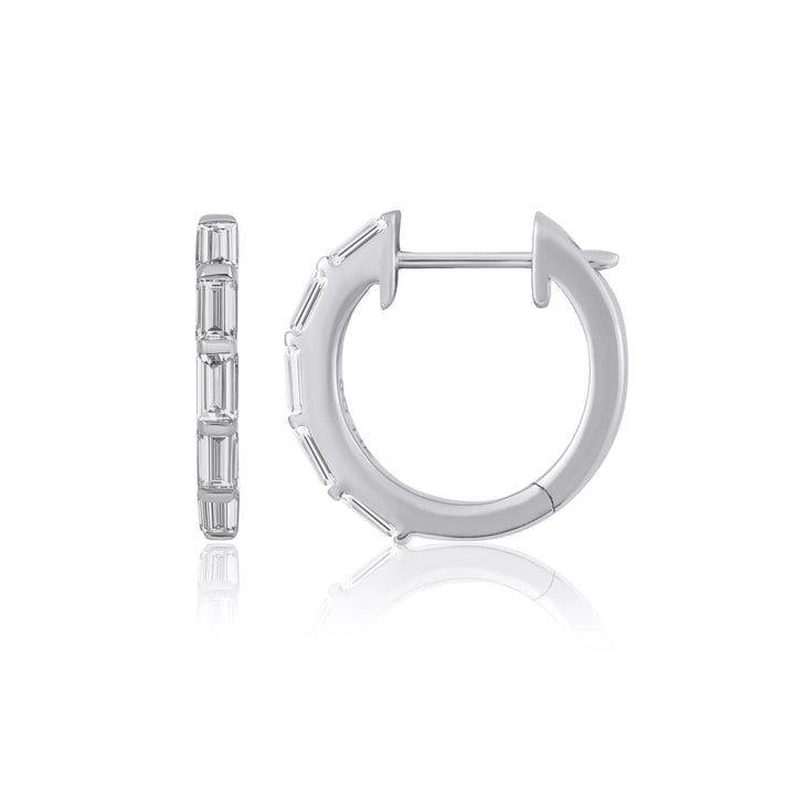 Baguette Diamond Huggie Earrings