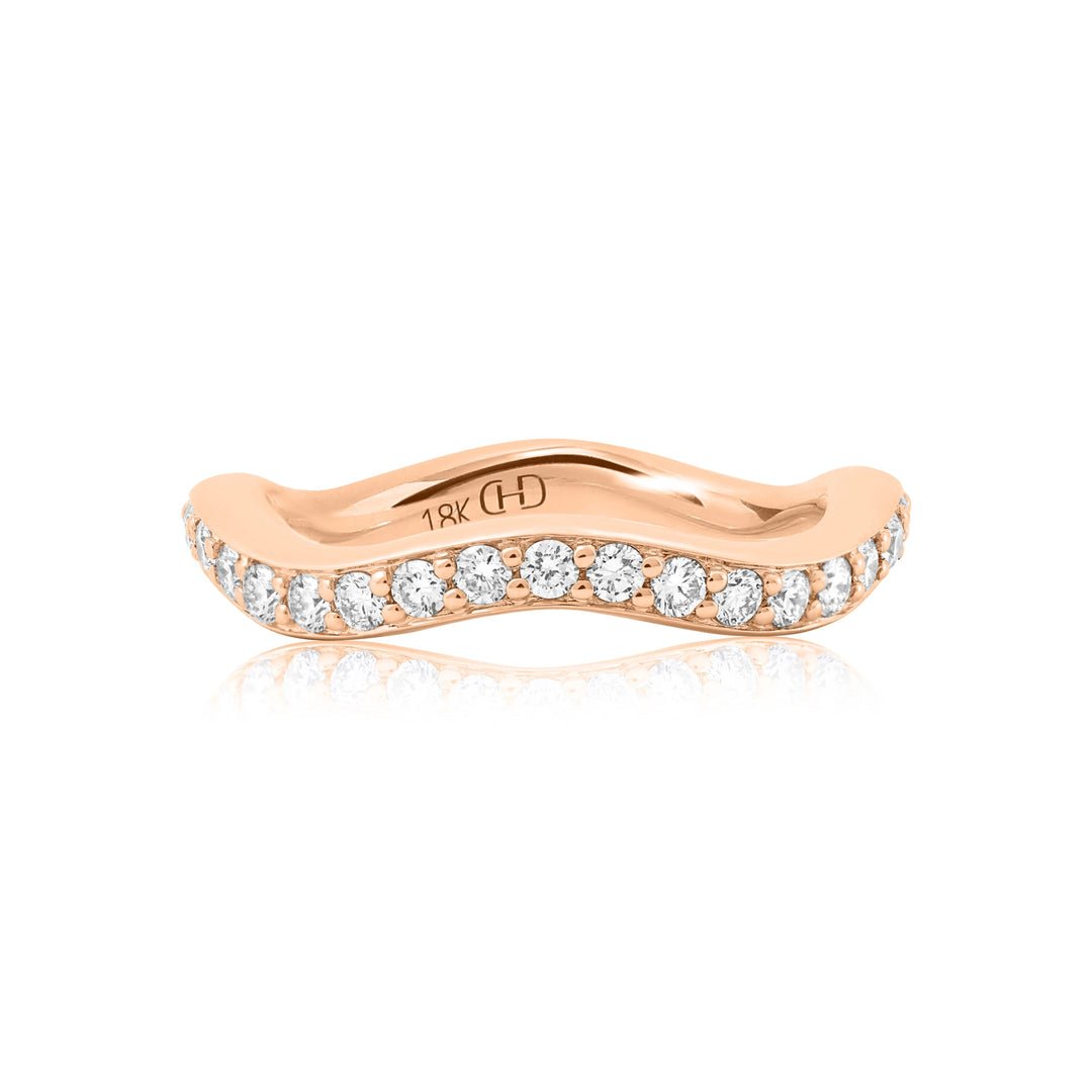 Diamond Wave Gold Band