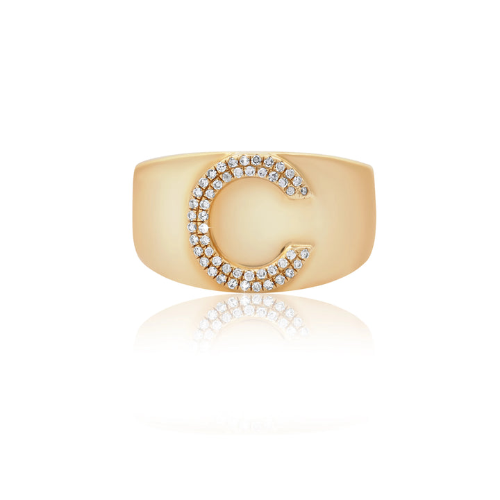 Initial Pavé Ring