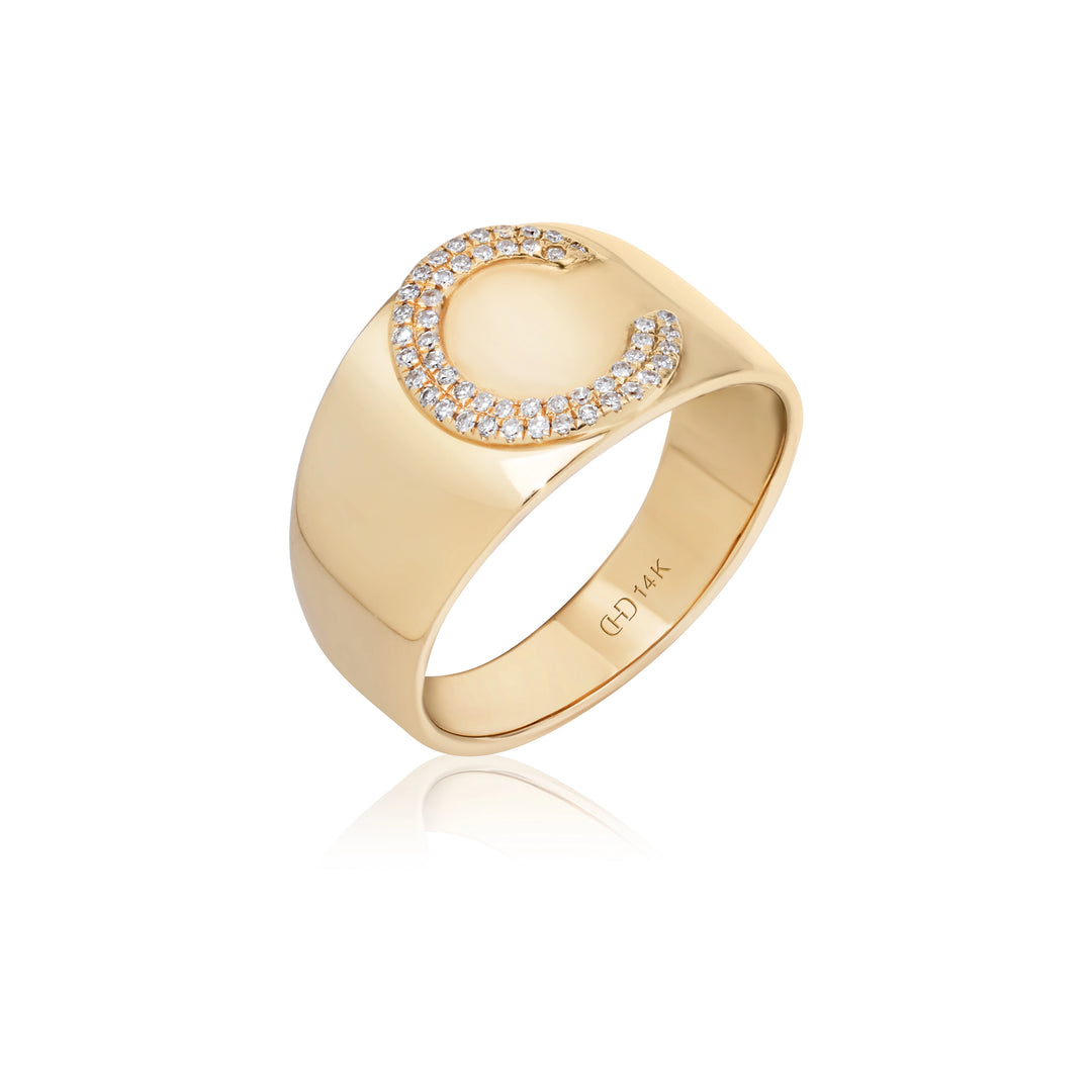 Initial Pavé Ring