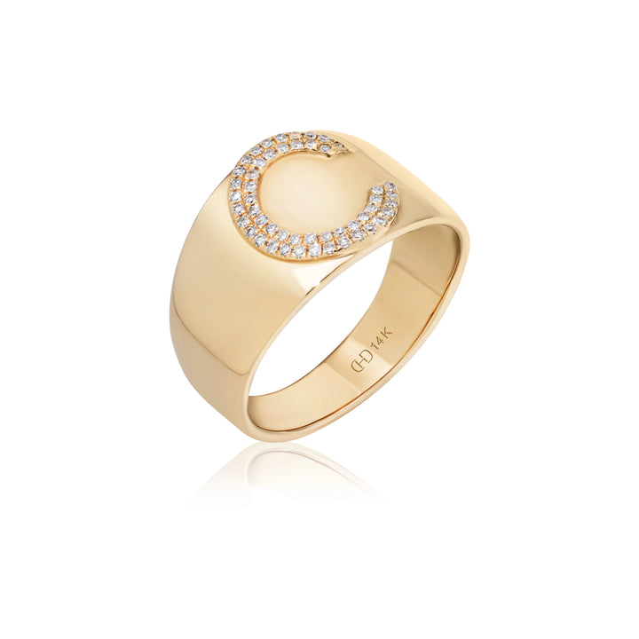 Initial Pavé Ring