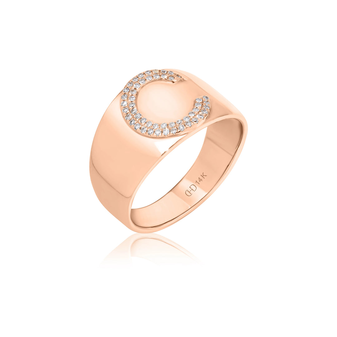 Initial Pavé Ring