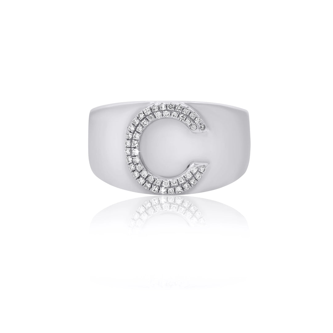 Initial Pavé Ring
