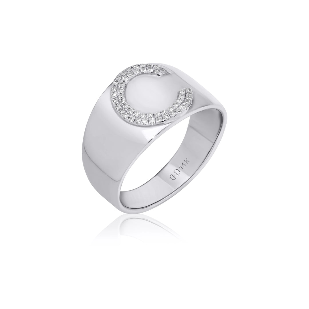 Initial Pavé Ring
