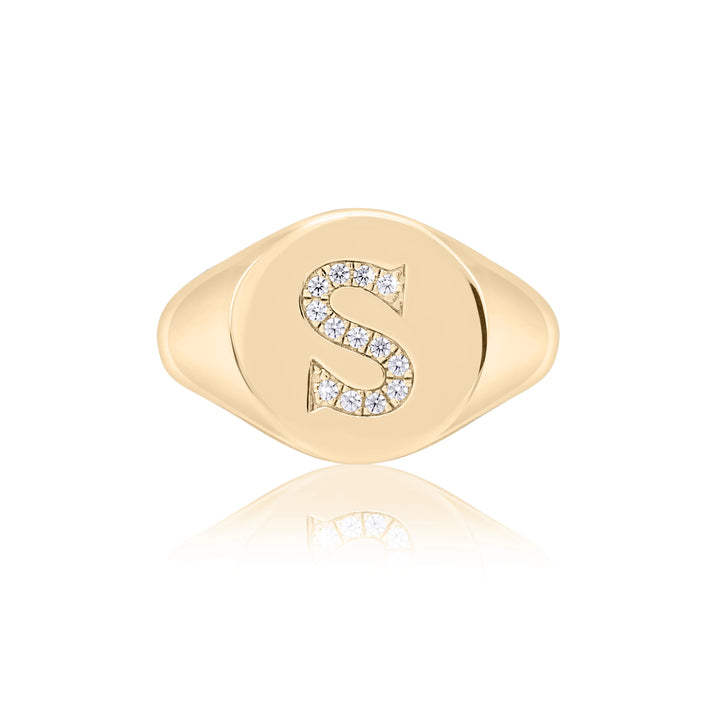 Initial Signet Ring