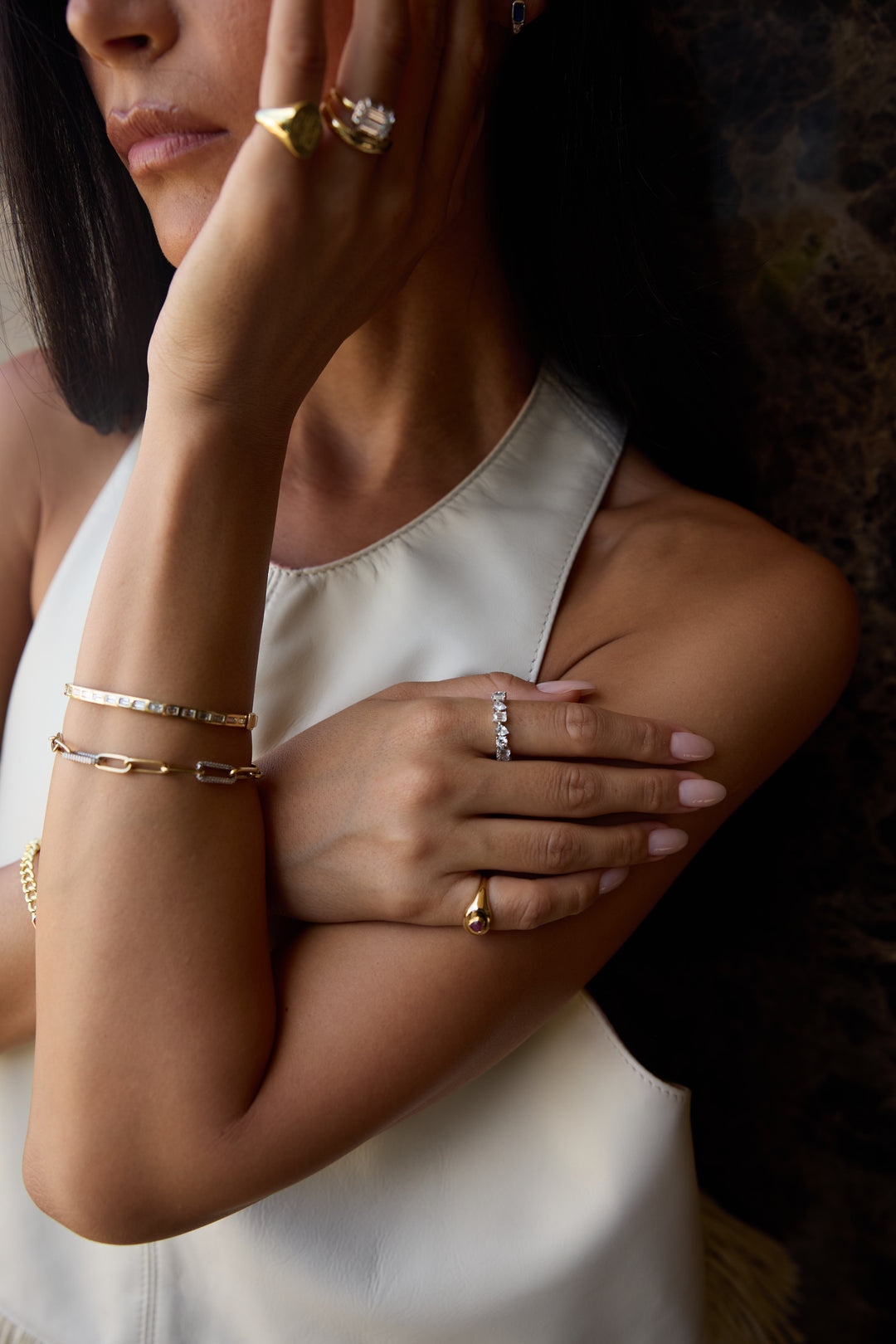 Mixed-Shaped Diamond Band