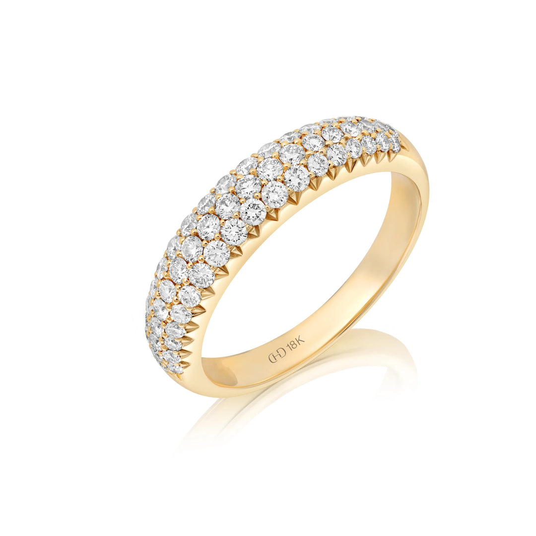 Pavé Diamond Cluster Band