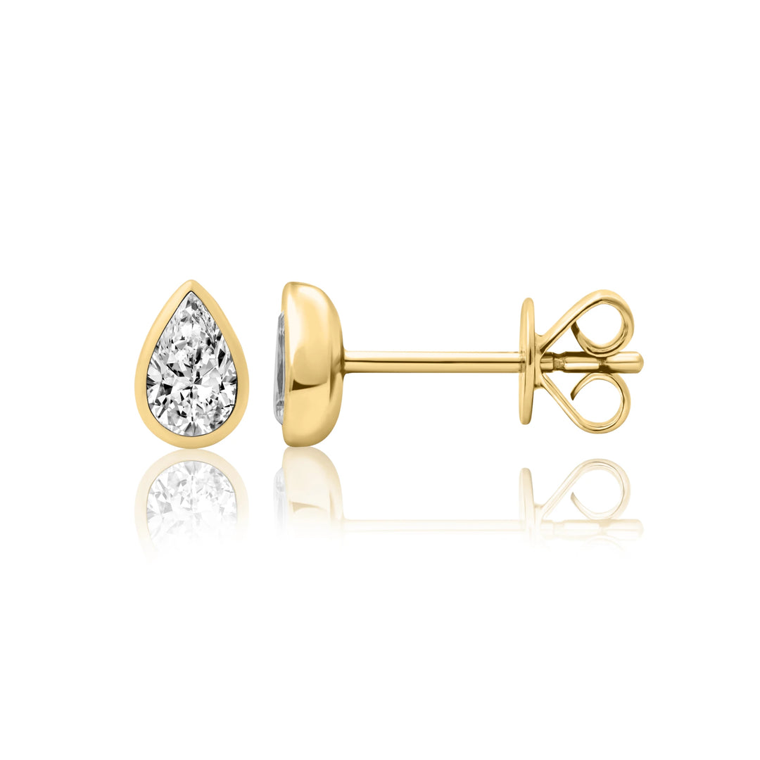 Bezel Stud Earrings