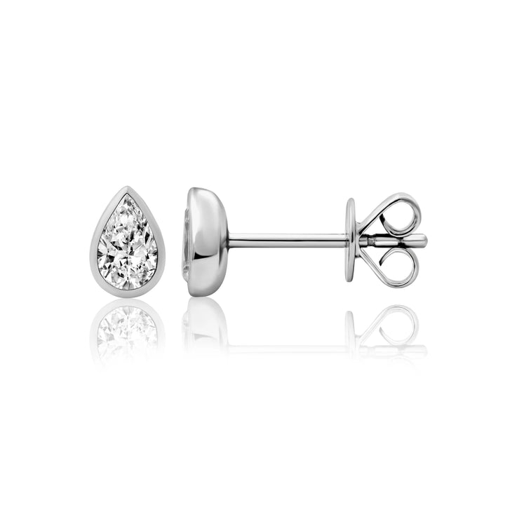 Bezel Stud Earrings
