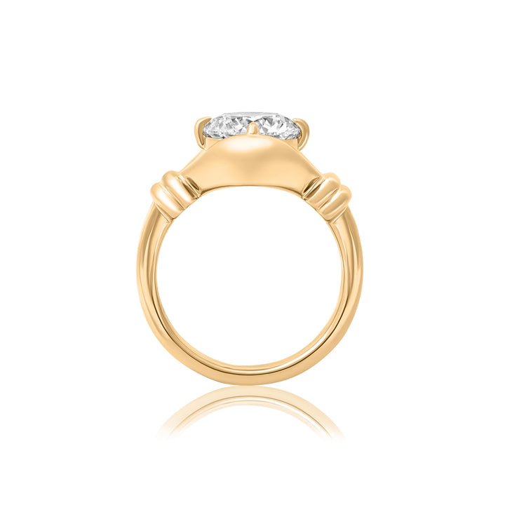 Round Diamond Double Wrap Ring