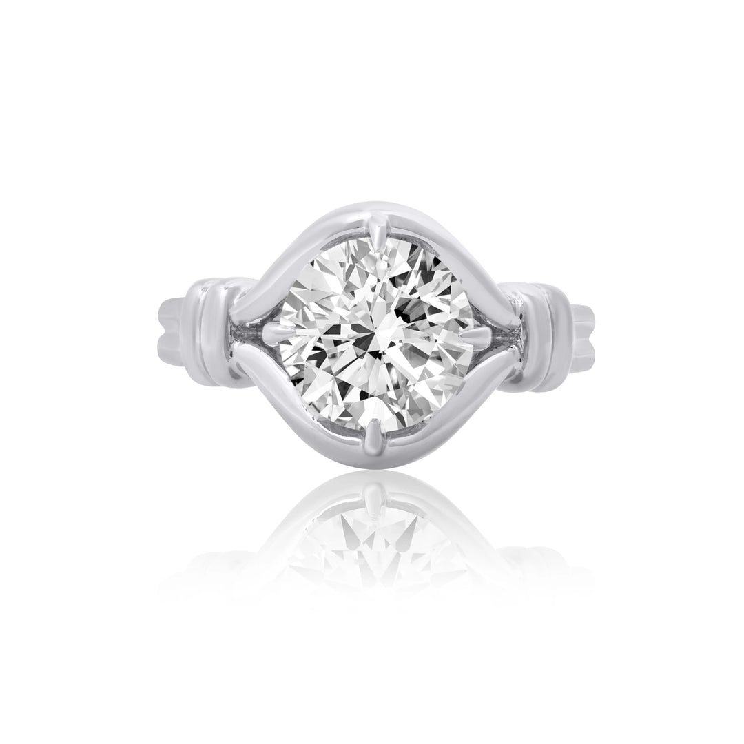 Round Diamond Double Wrap Ring