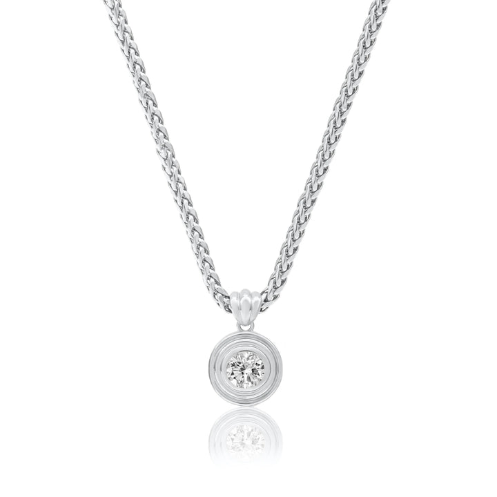 Round Triple Bezel Necklace