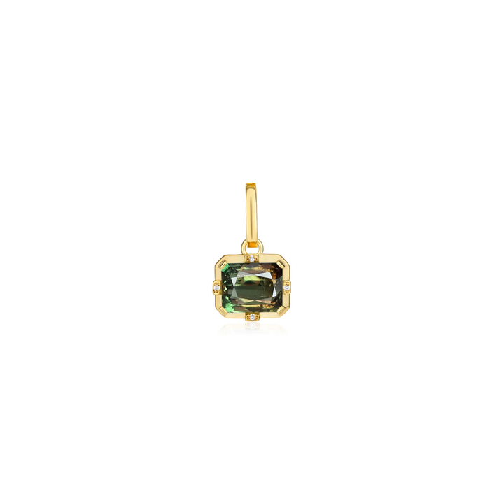 Detachable Colored Stone Drop Pendant
