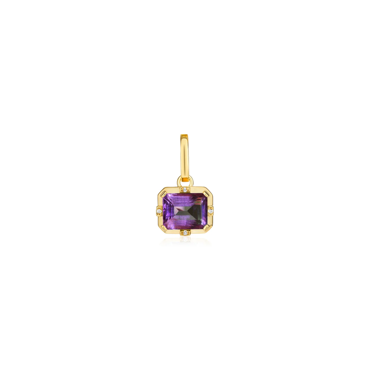 Detachable Colored Stone Drop Pendant