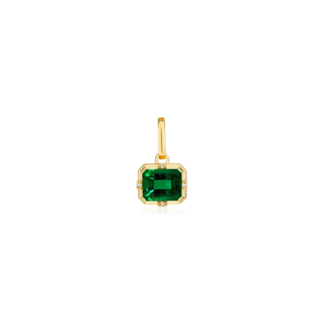Detachable Colored Stone Drop Pendant