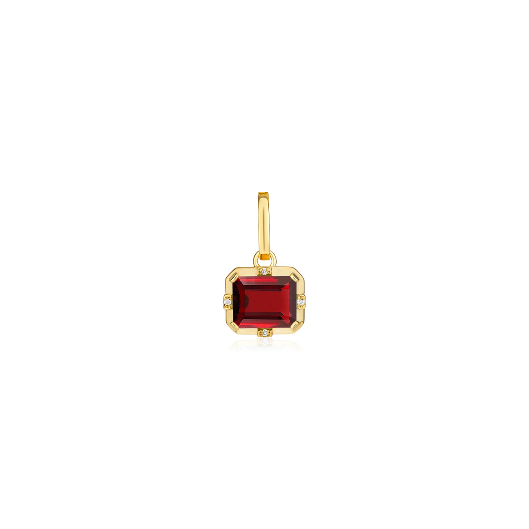 Detachable Colored Stone Drop Pendant