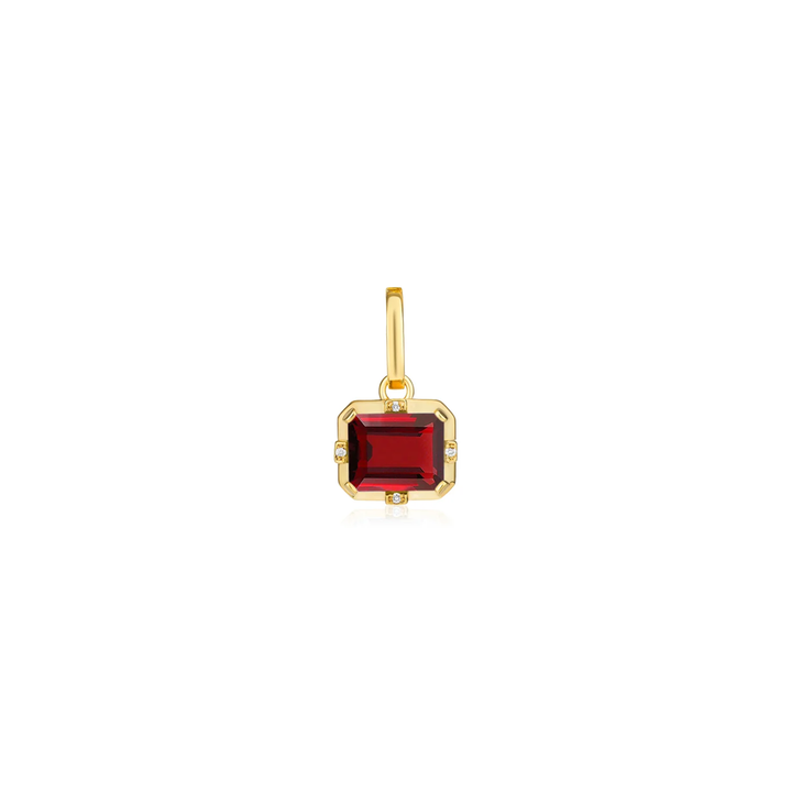 Detachable Colored Stone Drop Pendant