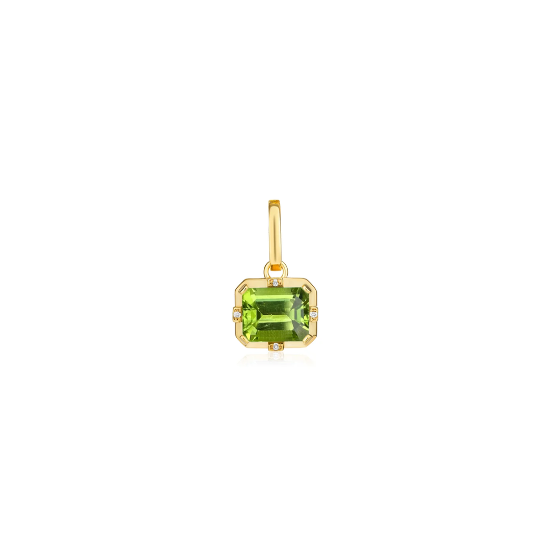 Detachable Colored Stone Drop Pendant