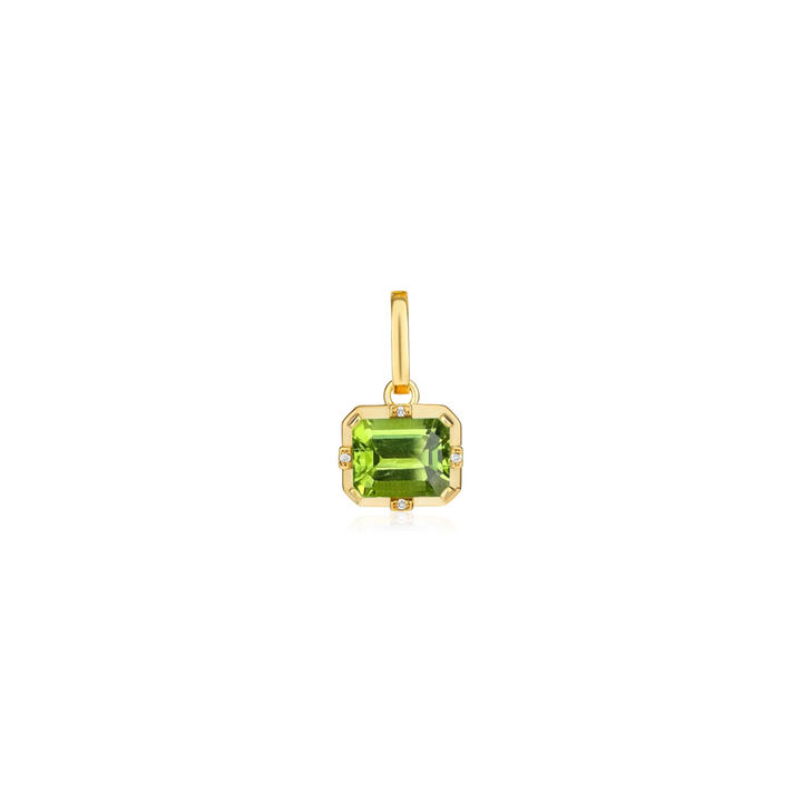 Detachable Colored Stone Drop Pendant