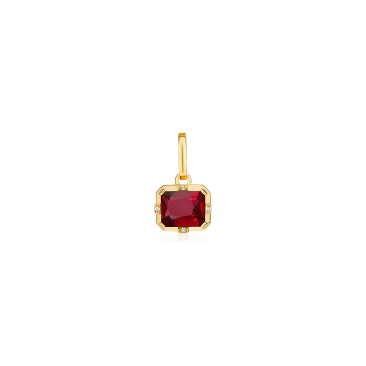 Detachable Colored Stone Drop Pendant