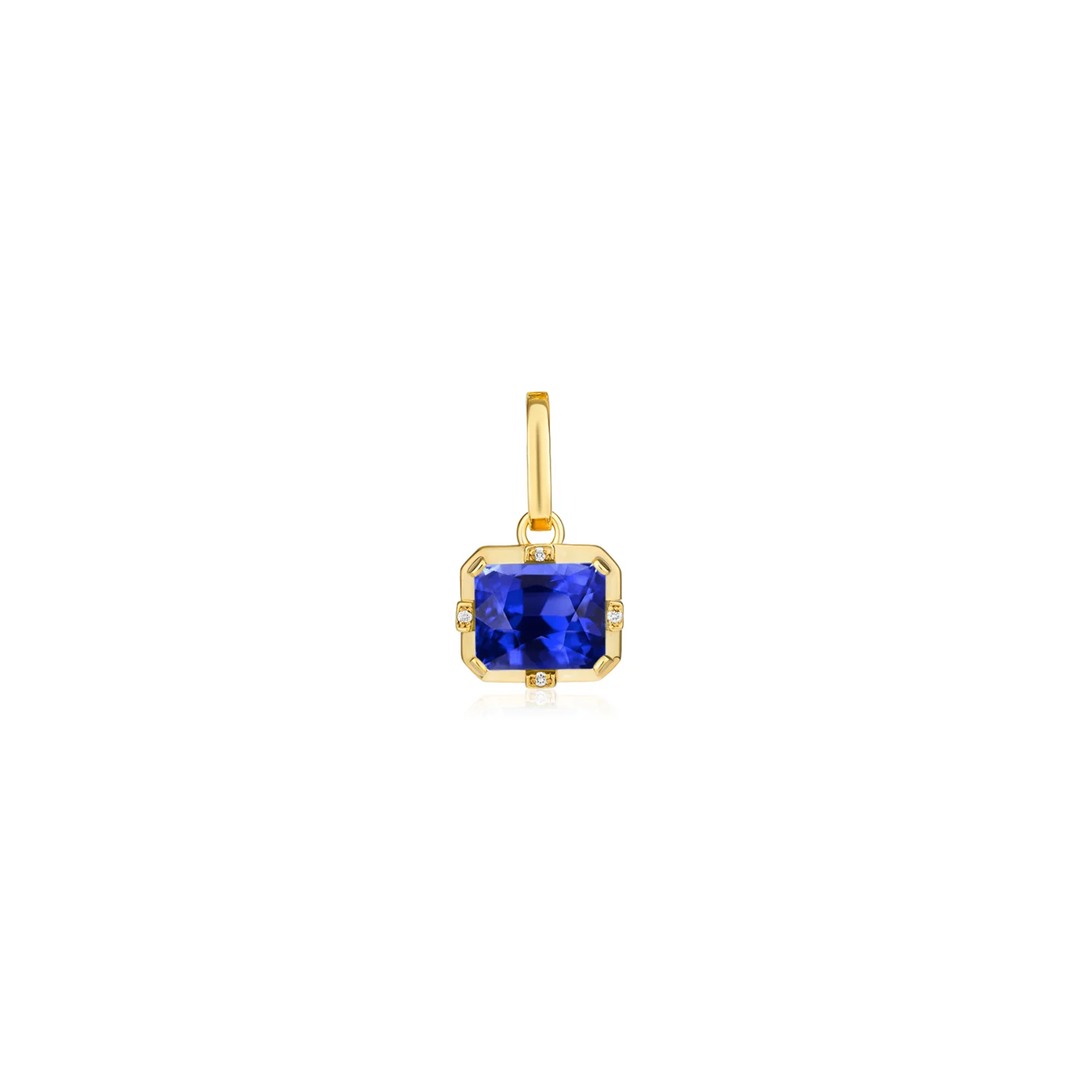 Detachable Colored Stone Drop Pendant