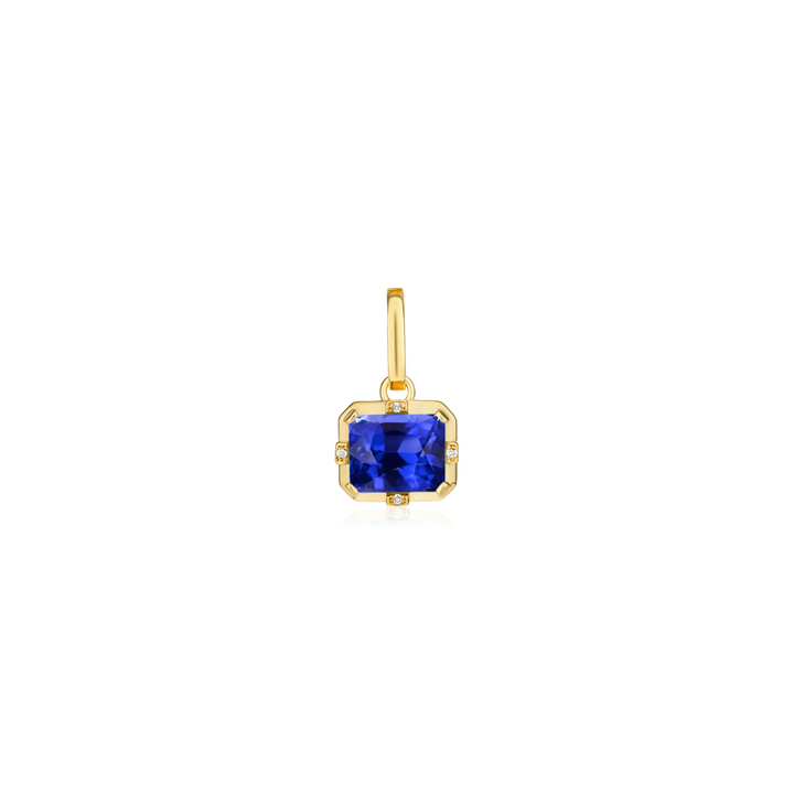 Detachable Colored Stone Drop Pendant