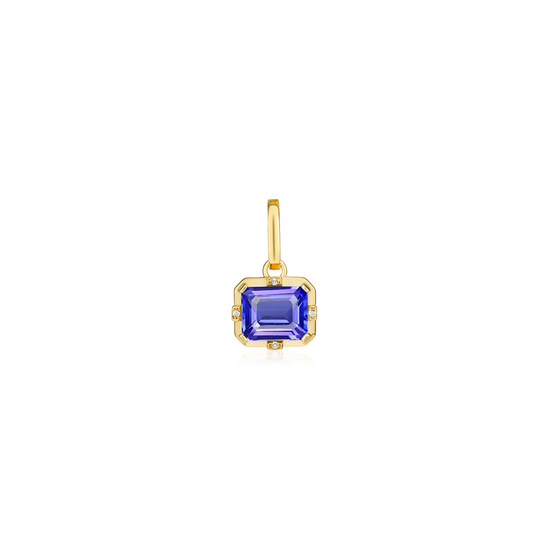 Detachable Colored Stone Drop Pendant