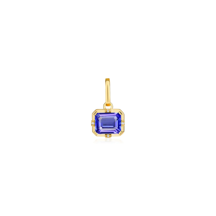 Detachable Colored Stone Drop Pendant