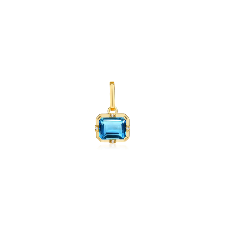 Detachable Colored Stone Drop Pendant